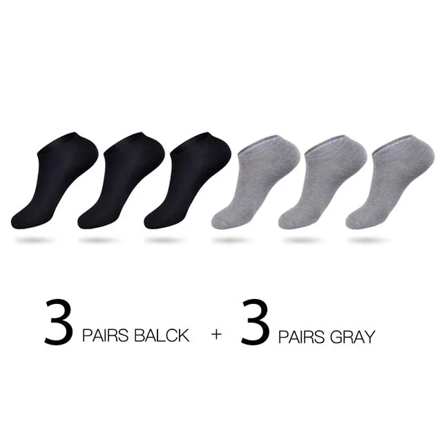 6Pairs Men Cotton Thin Breathable Socks