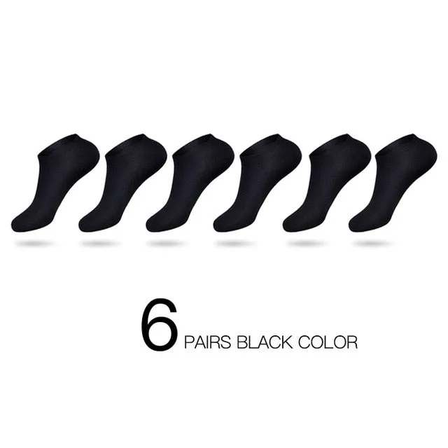 6Pairs Men Cotton Thin Breathable Socks