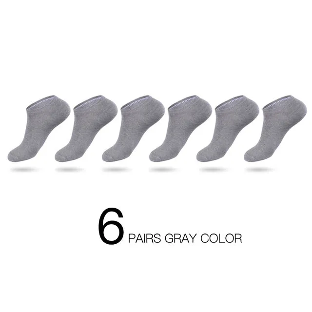 6Pairs Men Cotton Thin Breathable Socks