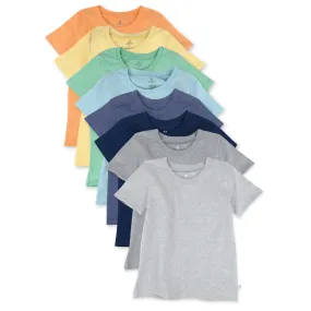 8-Pack Organic Cotton Short Sleeve T-Shirts