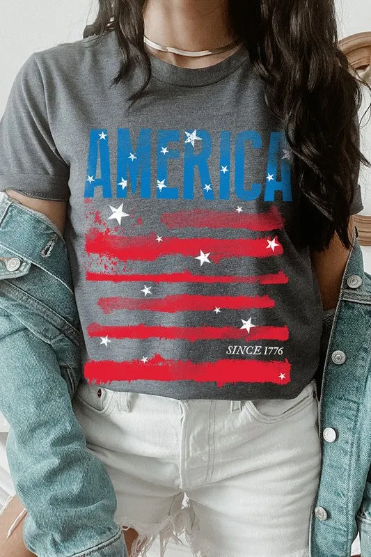 America Since 1776 Graphic T Shirts  choice of colors