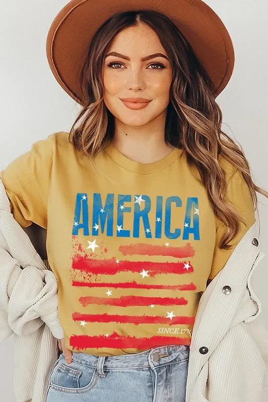 America Since 1776 Graphic T Shirts  choice of colors