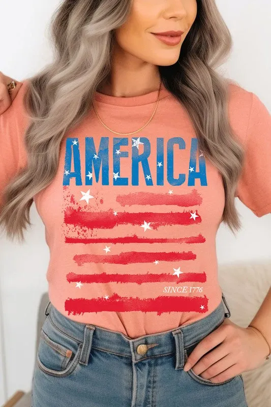 America Since 1776 Graphic T Shirts  choice of colors