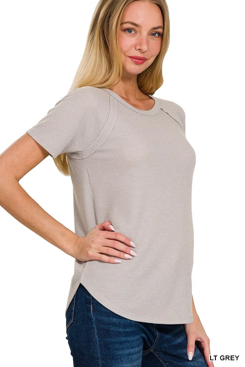 Baby Waffle Short Sleeve Top - Final Sale