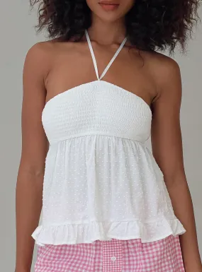 Be Your Girl Strapless Top White