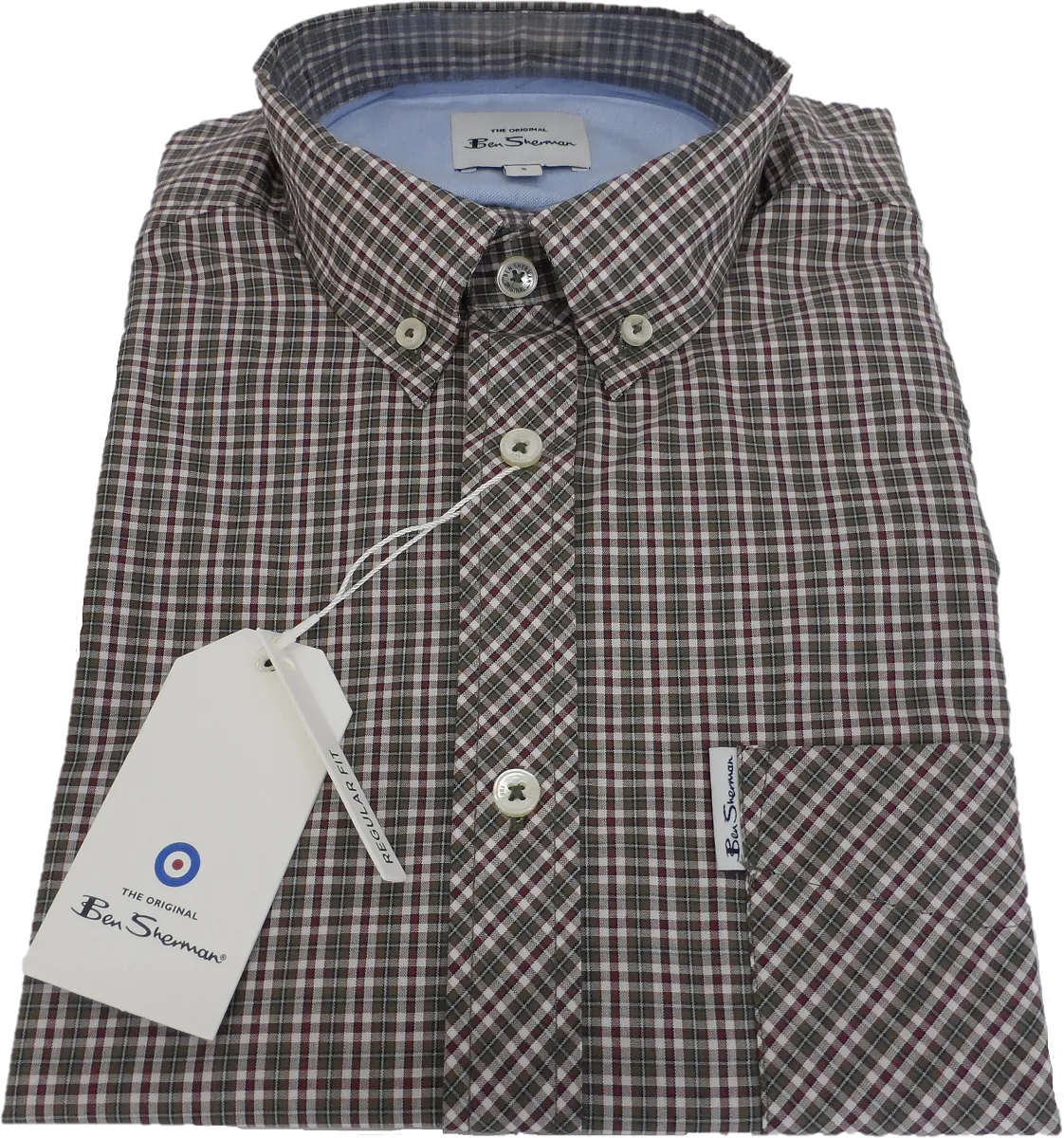 Ben Sherman Mens Hemp Check Short Sleeved Shirts …