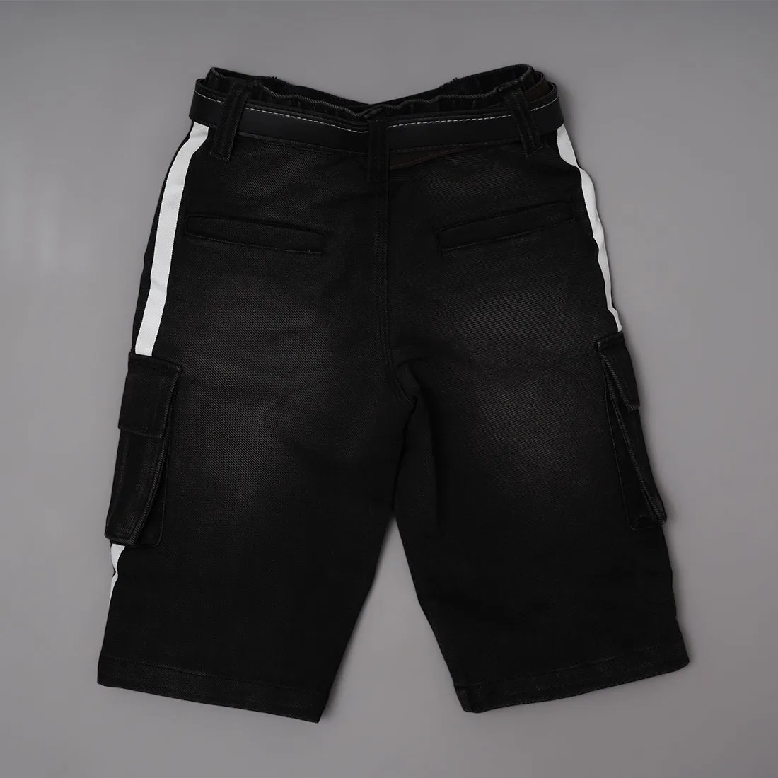 Black Shorts For Boys with White Side Lines