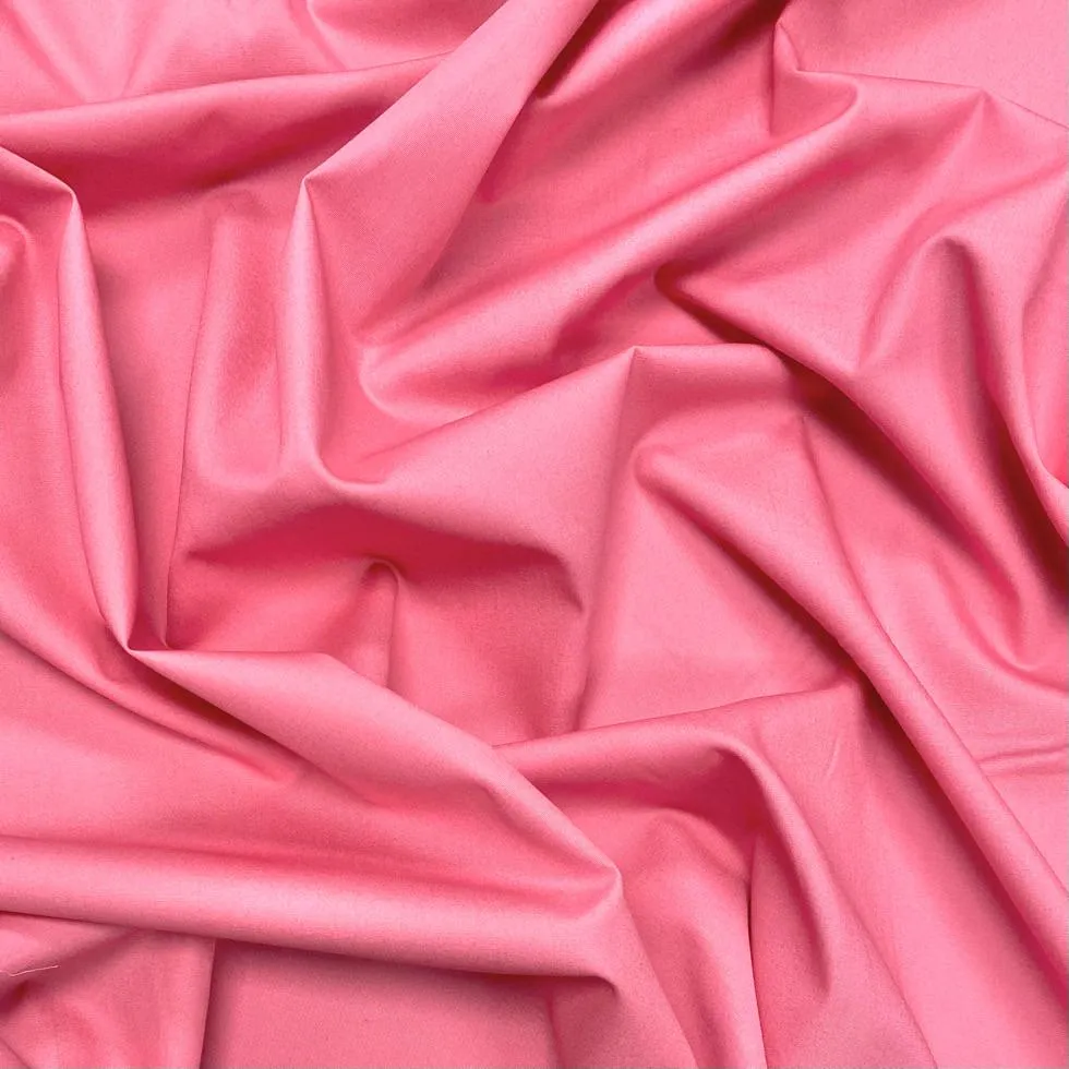 Blush Pink Plain Rose & Hubble Cotton Poplin Fabric (Wholesale)