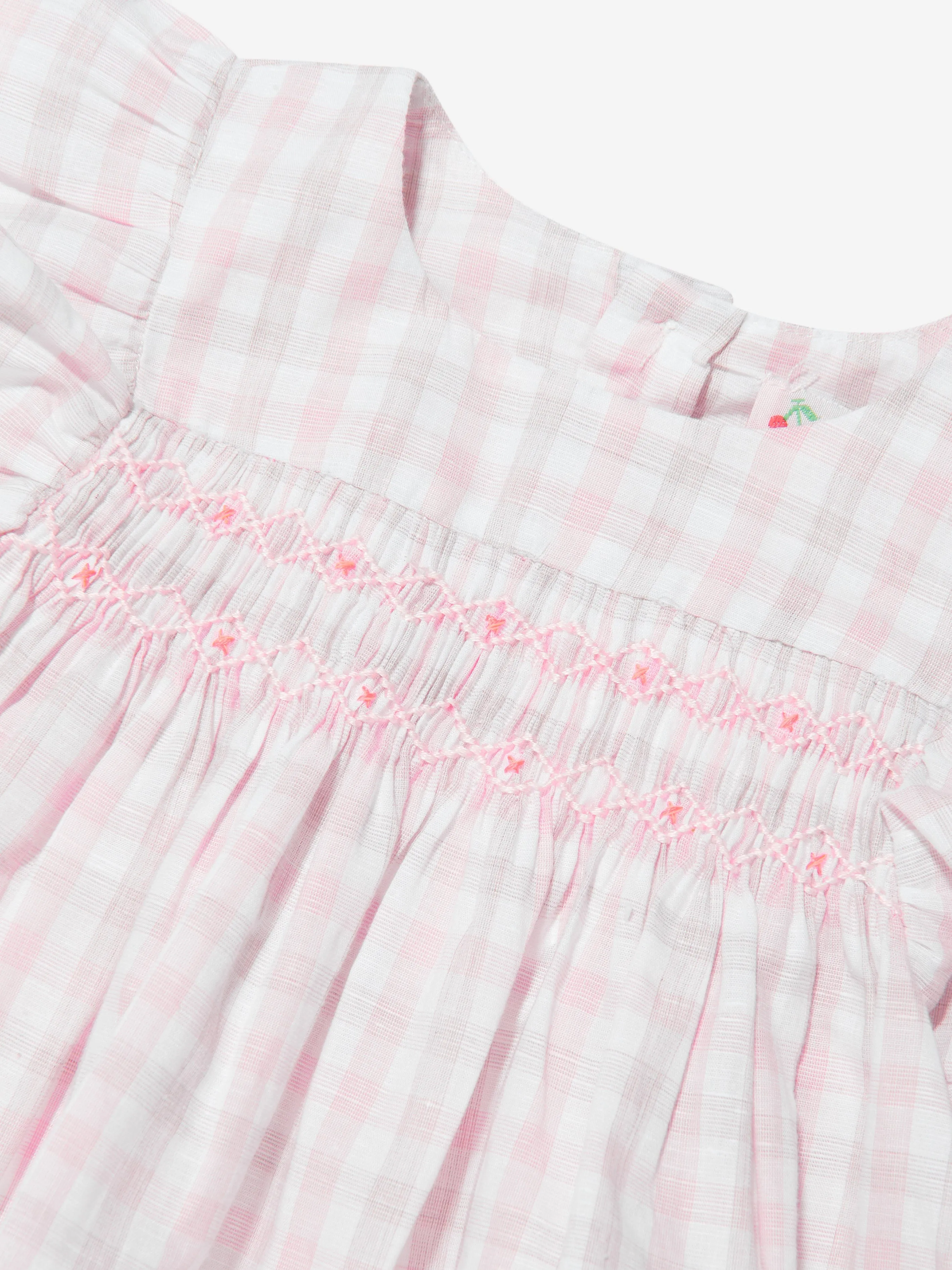 Bonpoint Baby Girls Cotton And Linen Smocked Blouse