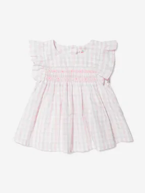 Bonpoint Baby Girls Cotton And Linen Smocked Blouse