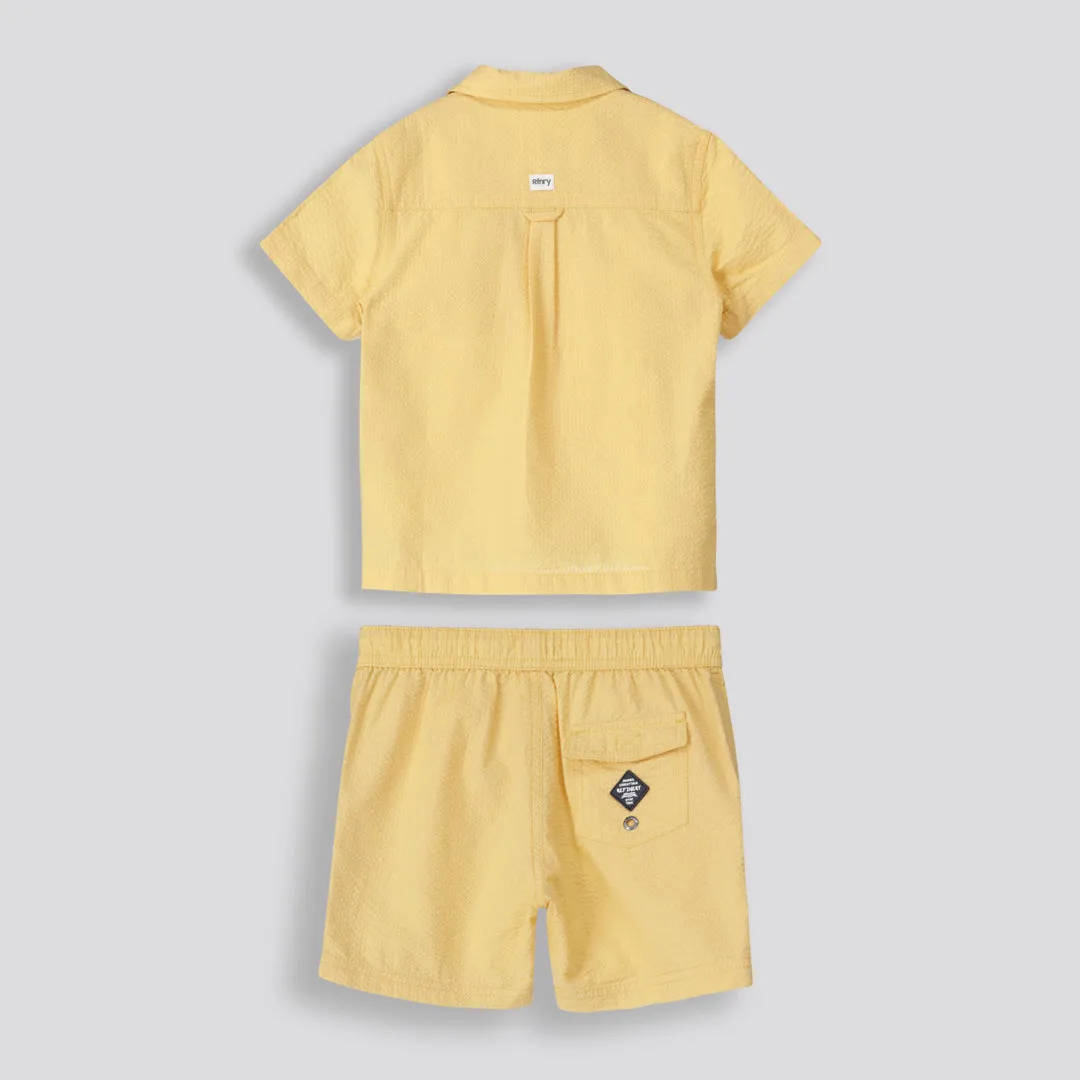 Boys Seersucker Shirt _ 153242 _ Yellow