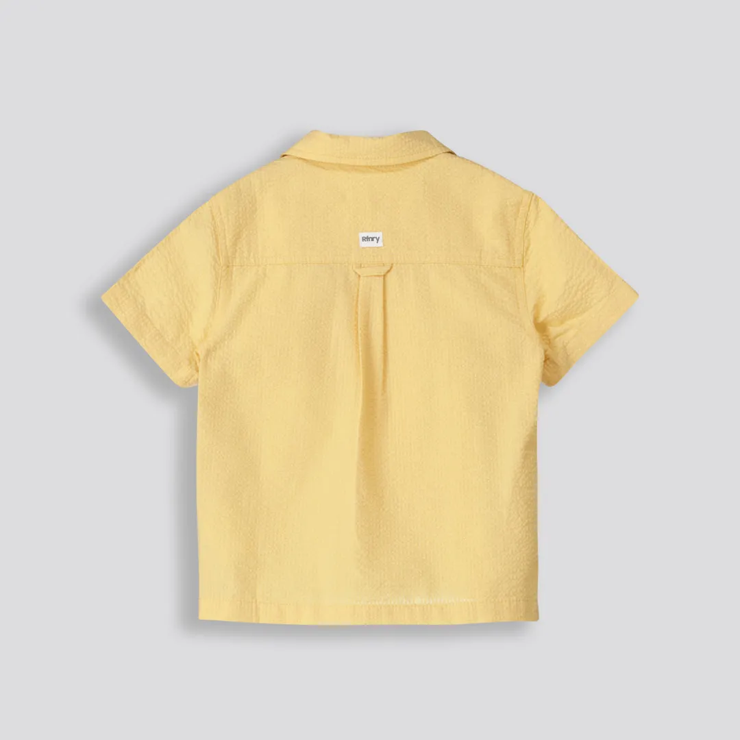 Boys Seersucker Shirt _ 153242 _ Yellow