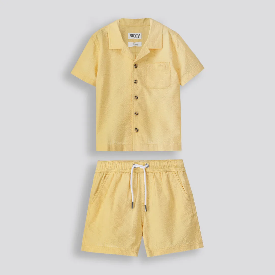 Boys Seersucker Shirt _ 153242 _ Yellow