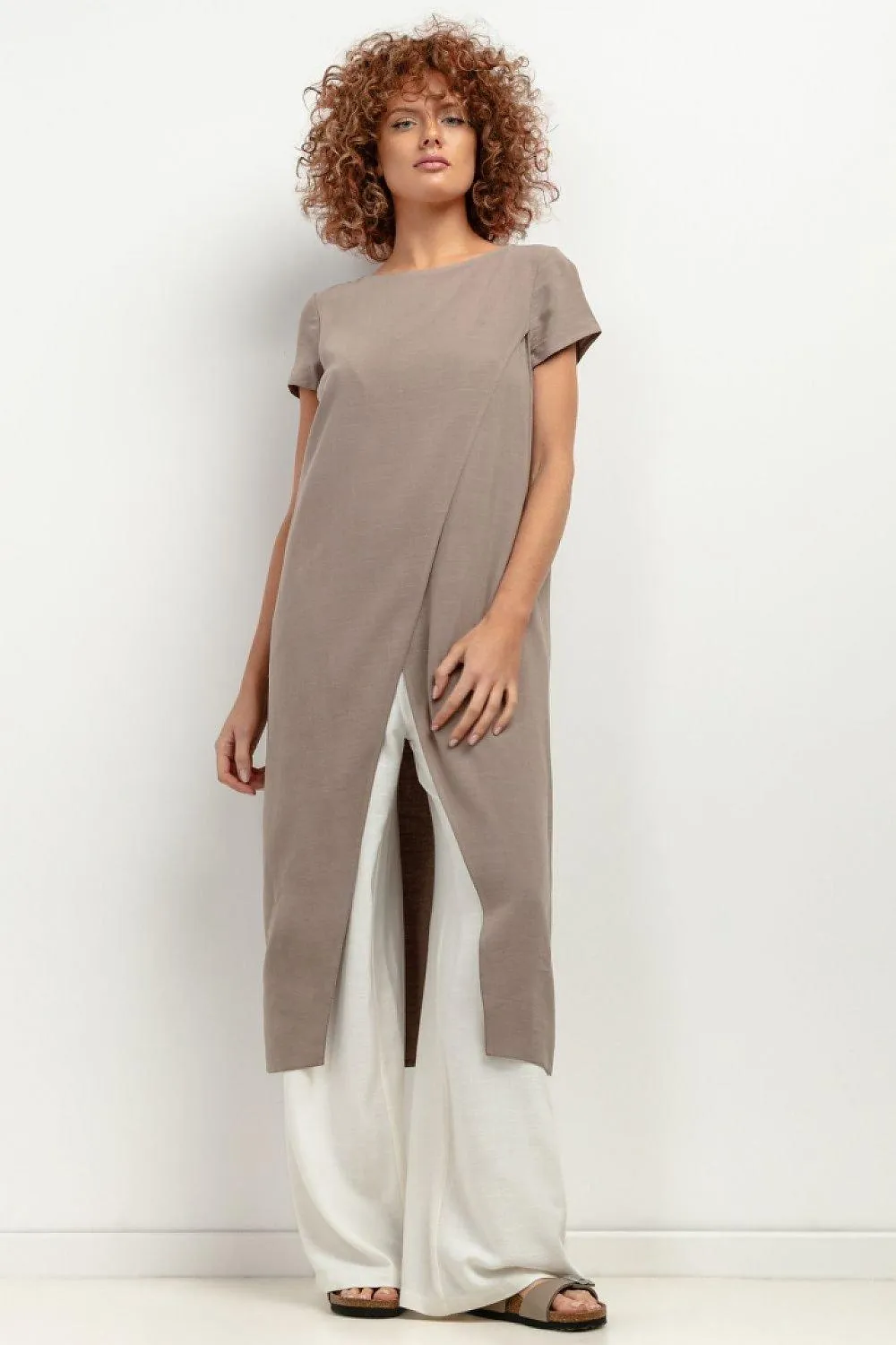 Breezy Viscose and Linen Summer Tunic - Ethereal Charm