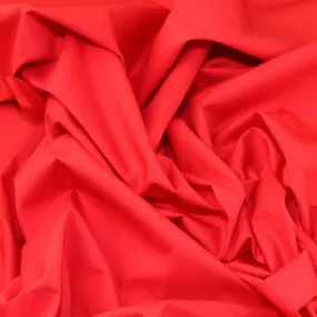 Bright Red Plain Rose & Hubble Cotton Poplin Fabric (Wholesale)