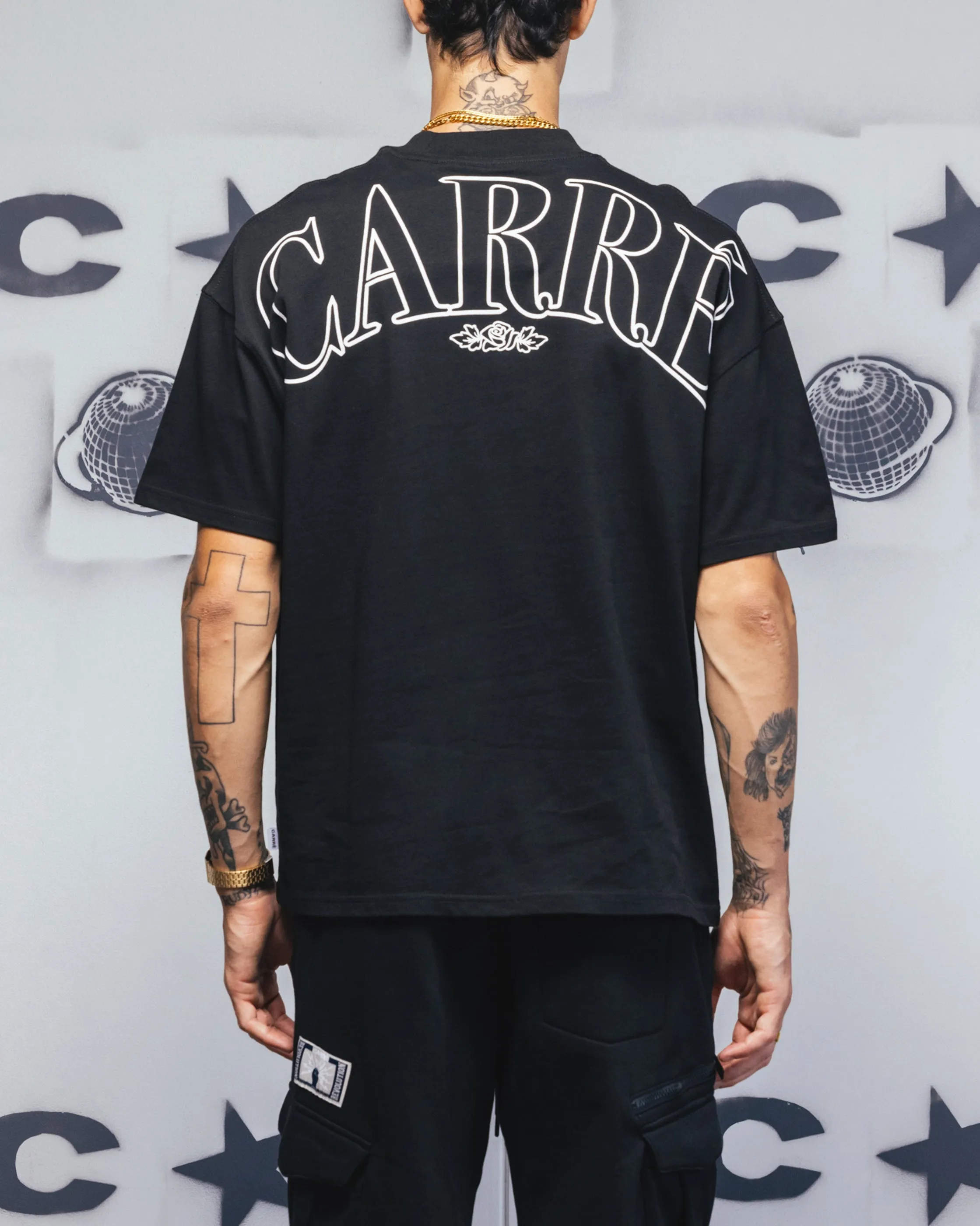 Carre Bloom T-Shirt Black