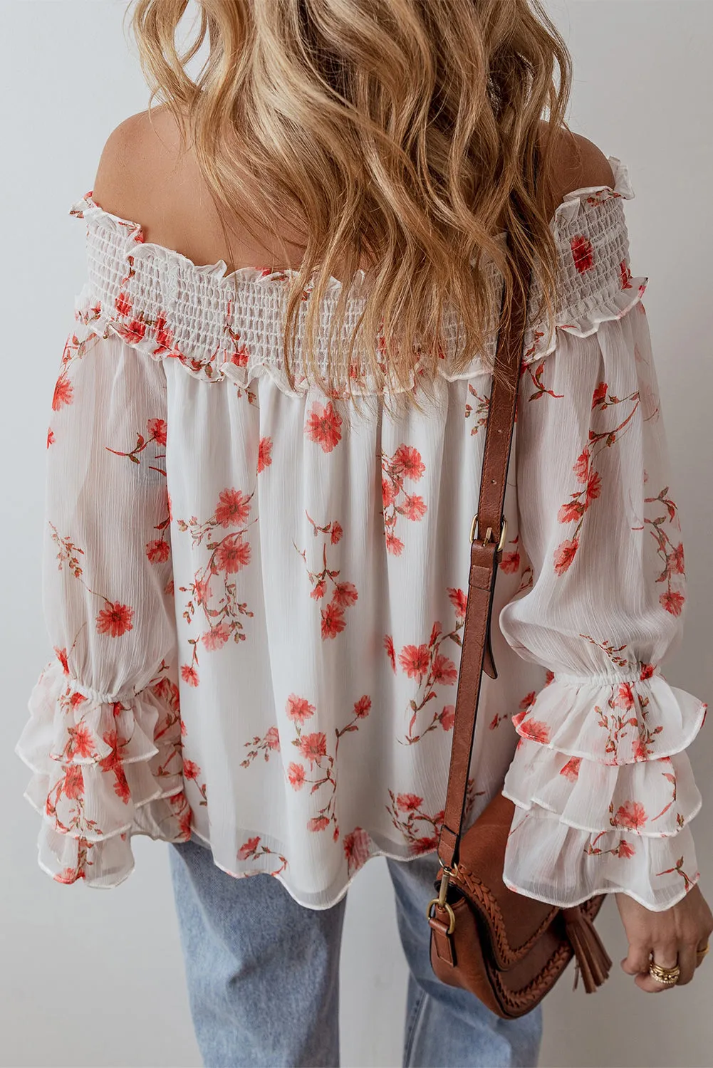 Catalina Off Shoulder Ruffled Sleeve Blouse