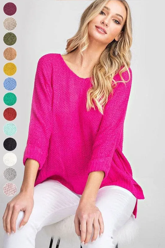 CREW NECK KNIT SWEATER