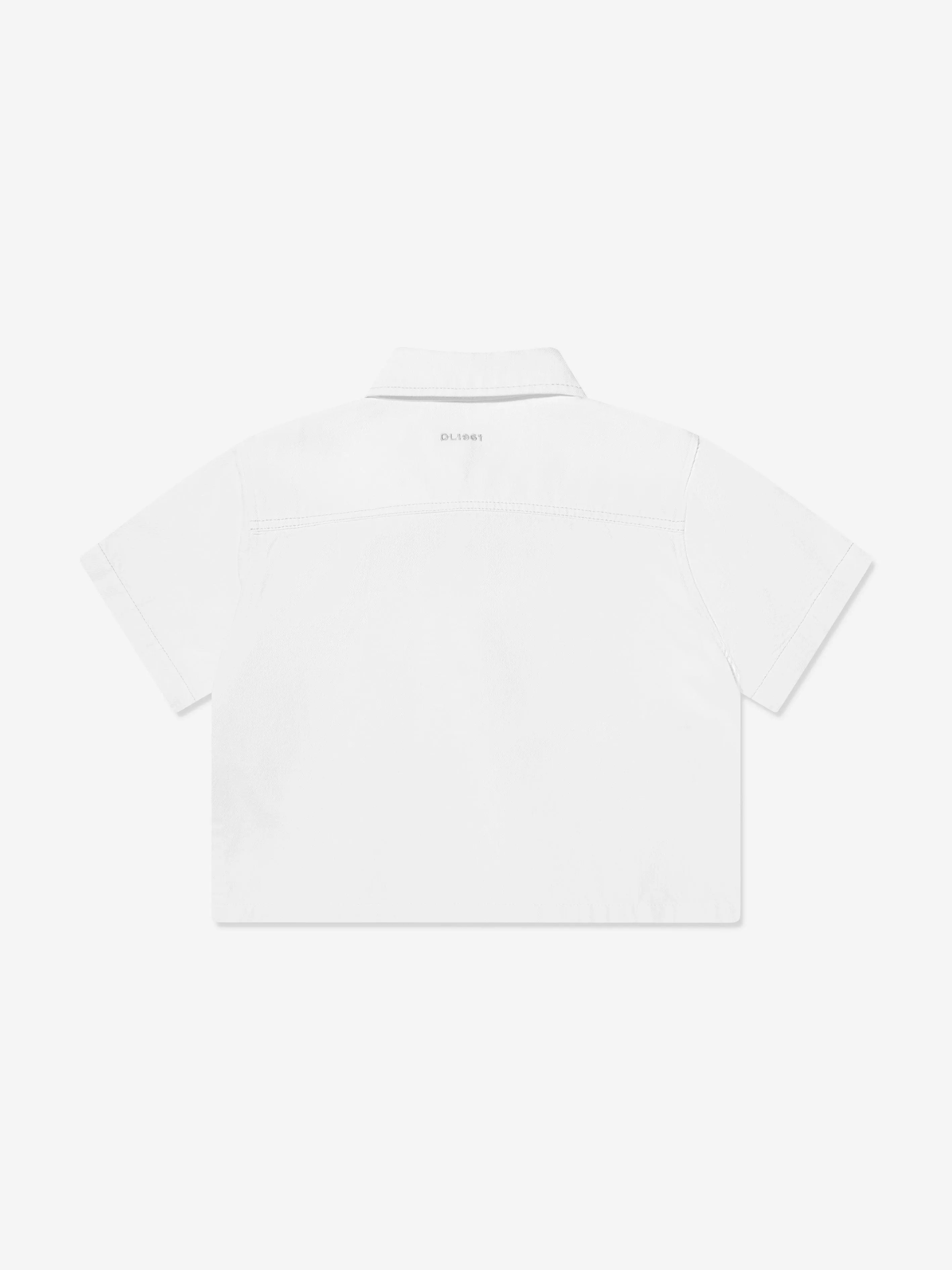 DL1961 Boys Short Sleeve Ash Shirt in White