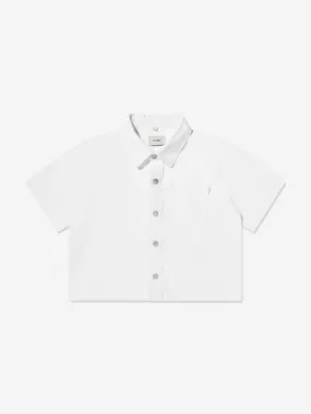 DL1961 Boys Short Sleeve Ash Shirt in White