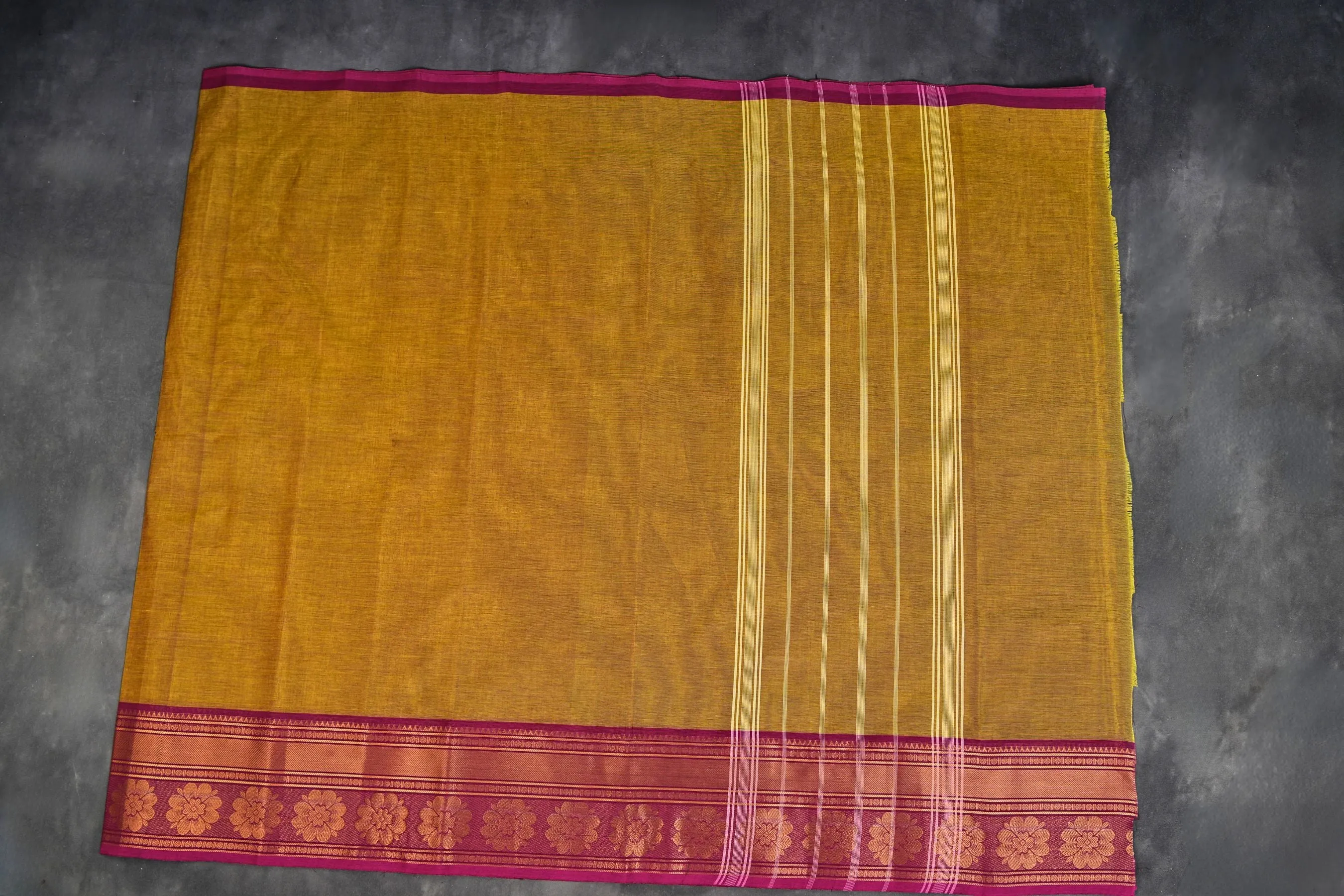 Exquisite Chettinad Cotton Saree - Authentic Indian 80 Count Cotton