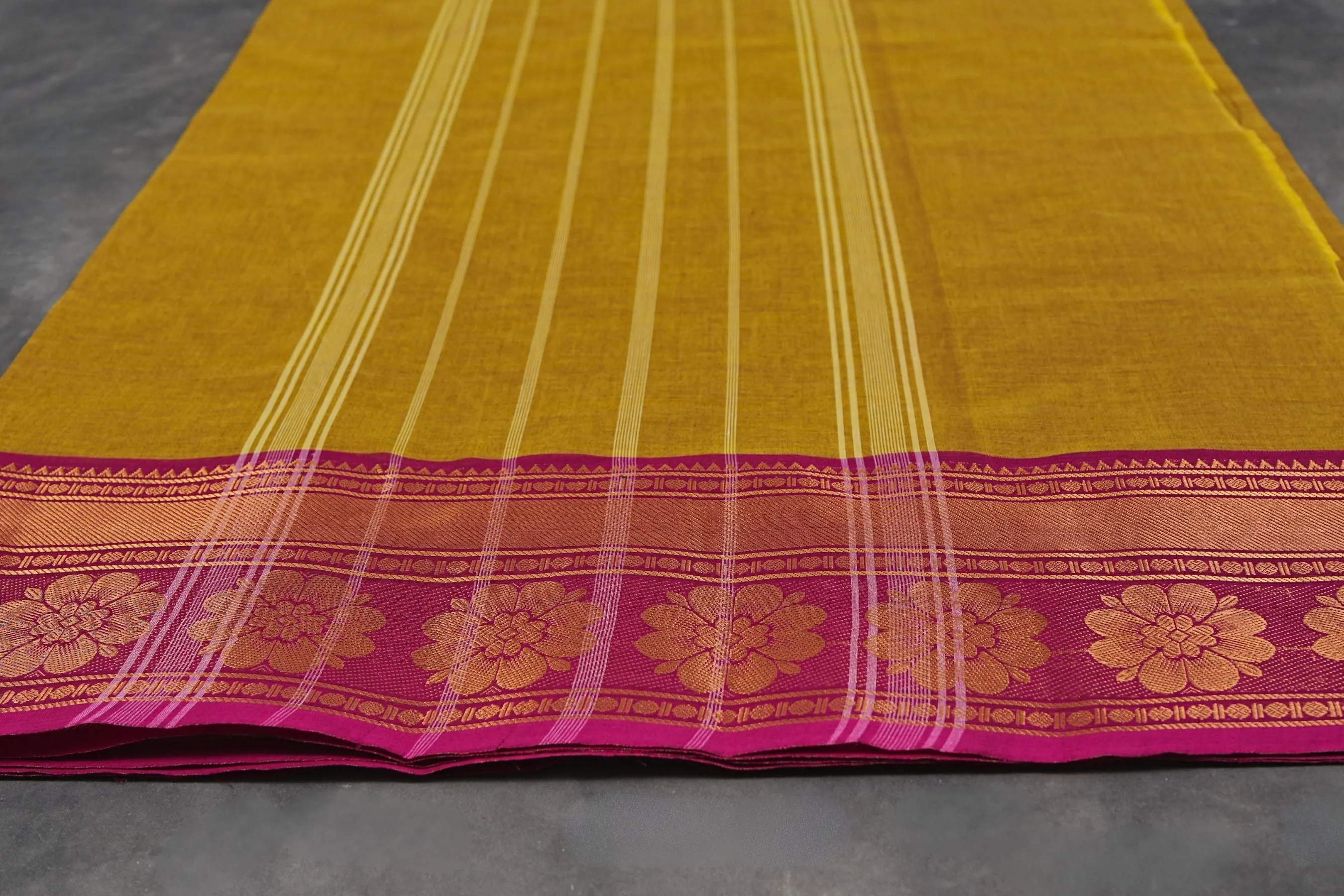 Exquisite Chettinad Cotton Saree - Authentic Indian 80 Count Cotton