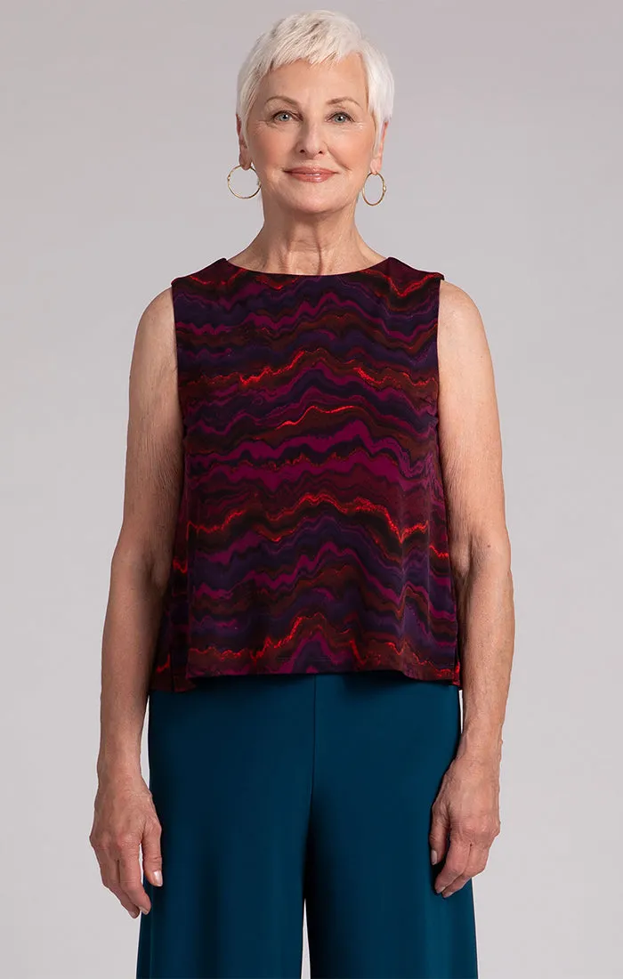 Flared Shell Top Print