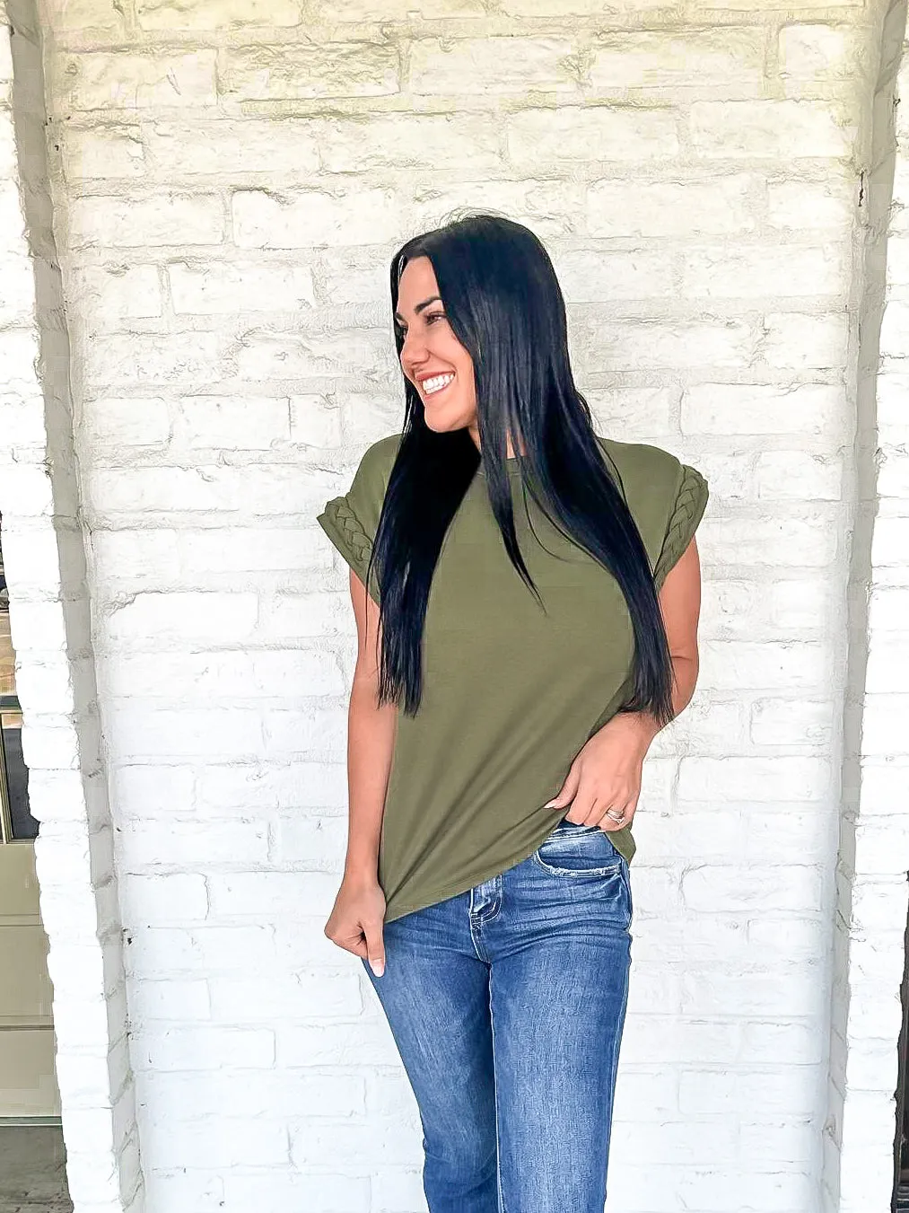 Flirty Fall Top Green