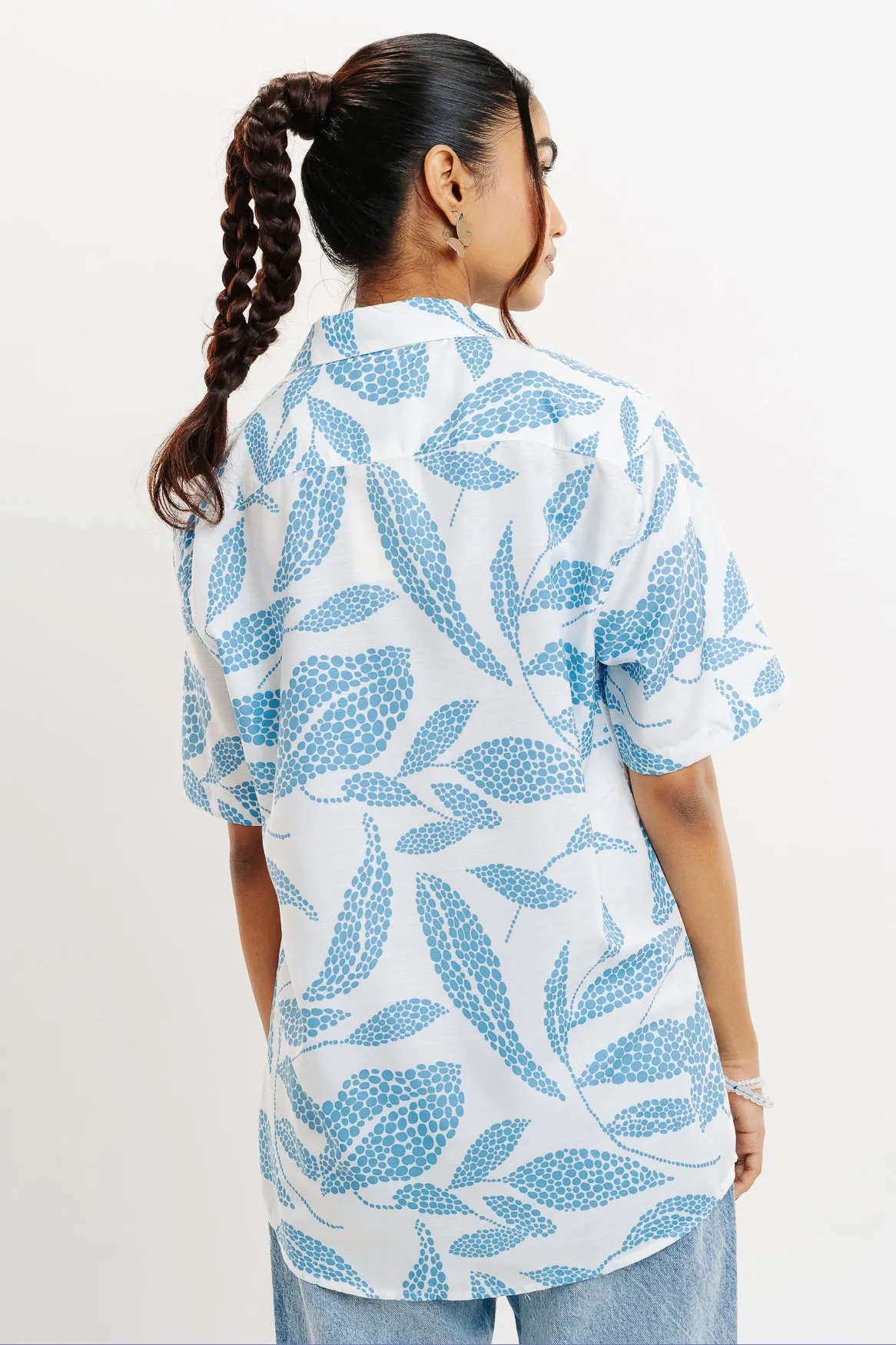 Foliage Print Women's Resort Shirt