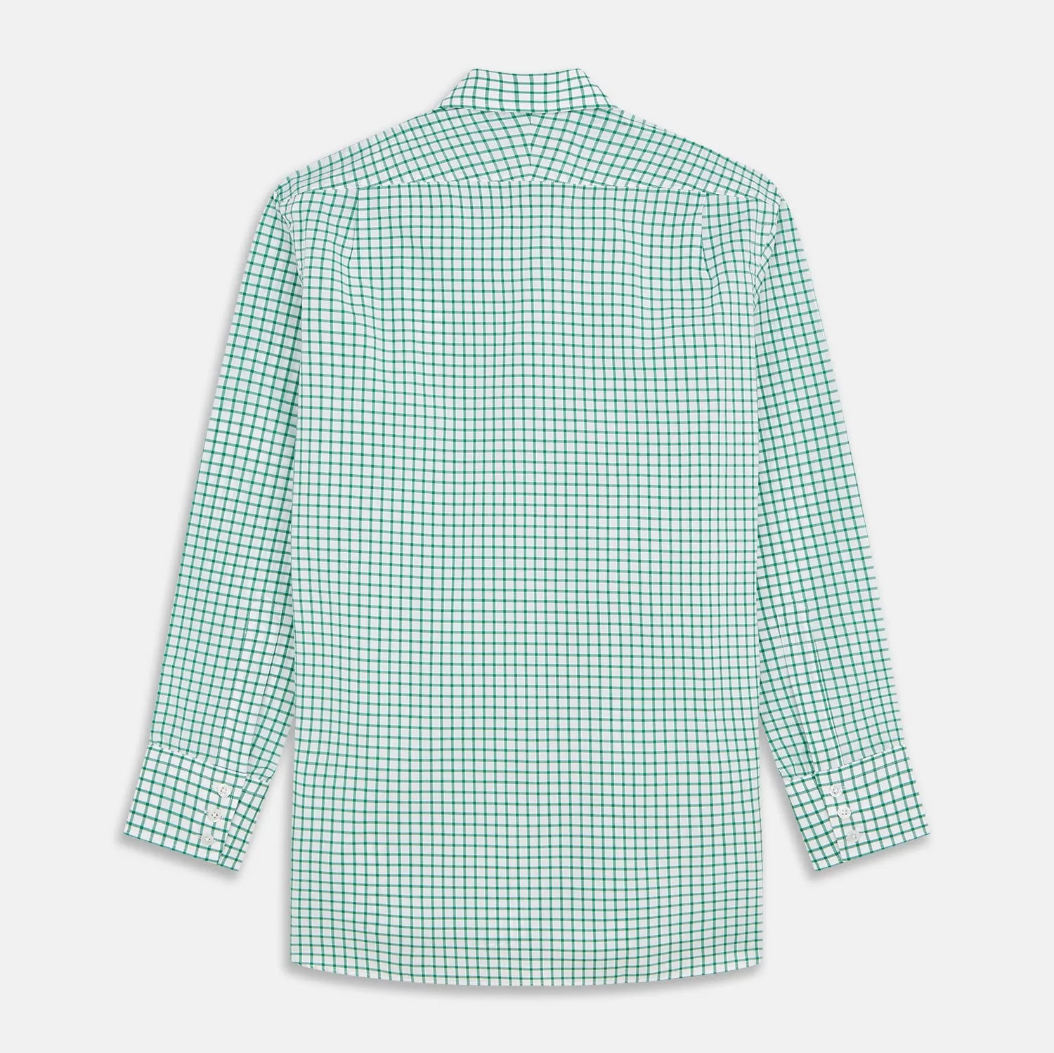 Green Check Cotton Regular Fit Mayfair Shirt