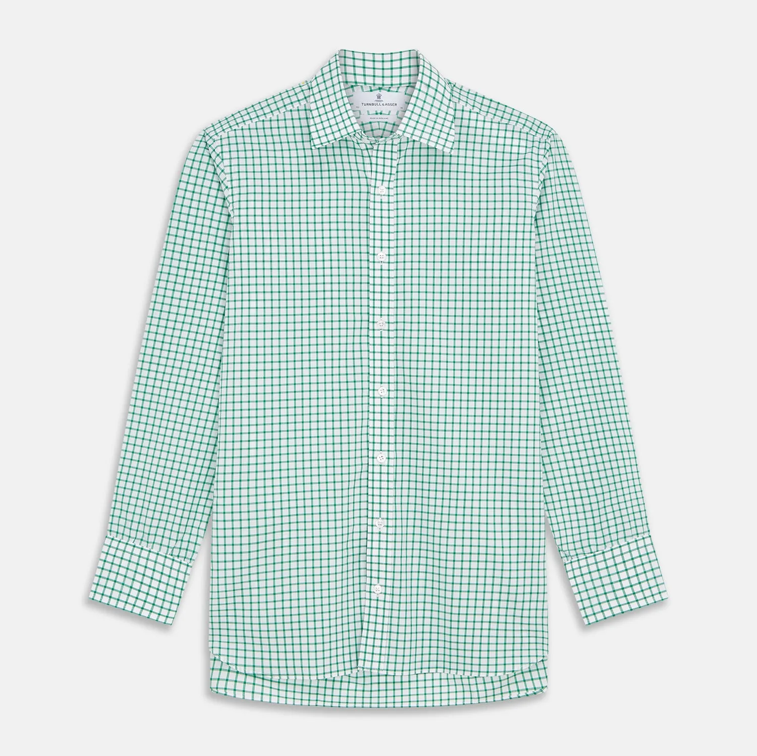 Green Check Cotton Regular Fit Mayfair Shirt