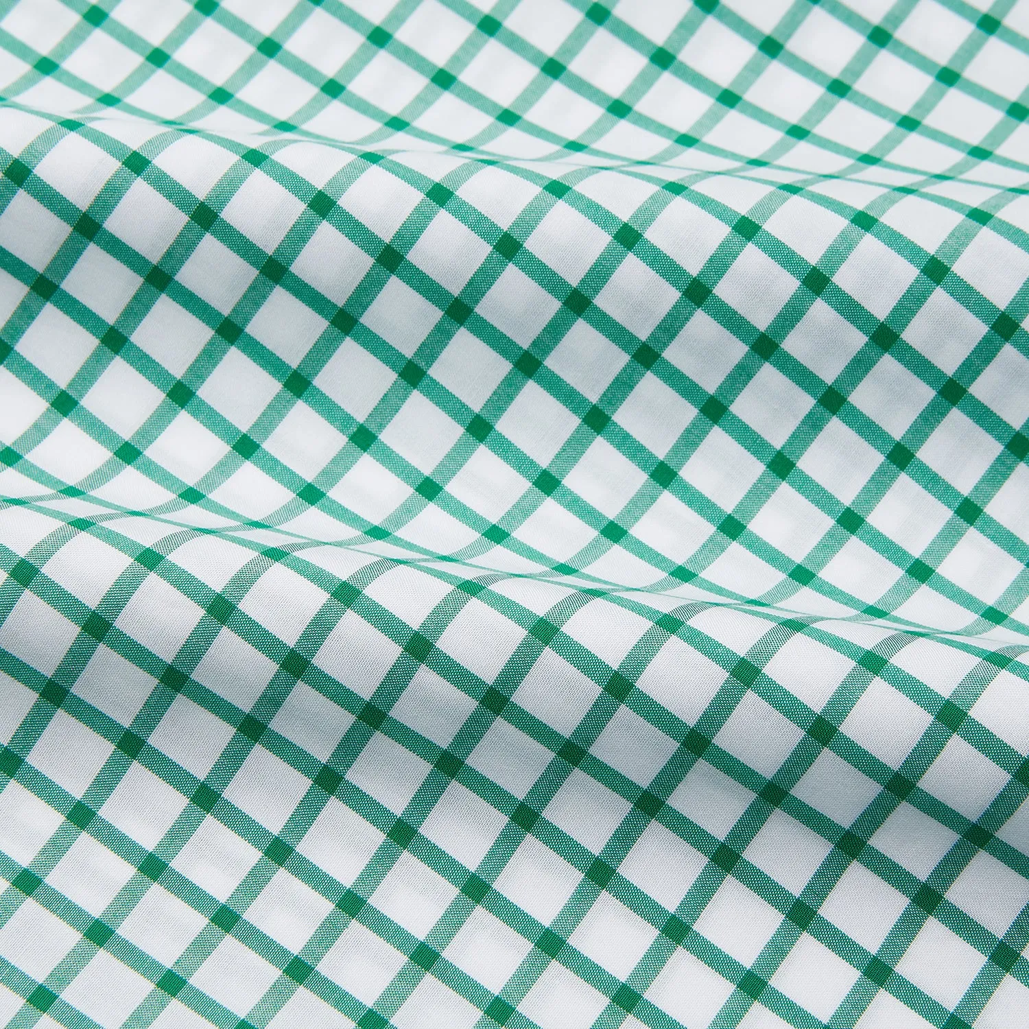 Green Check Cotton Regular Fit Mayfair Shirt