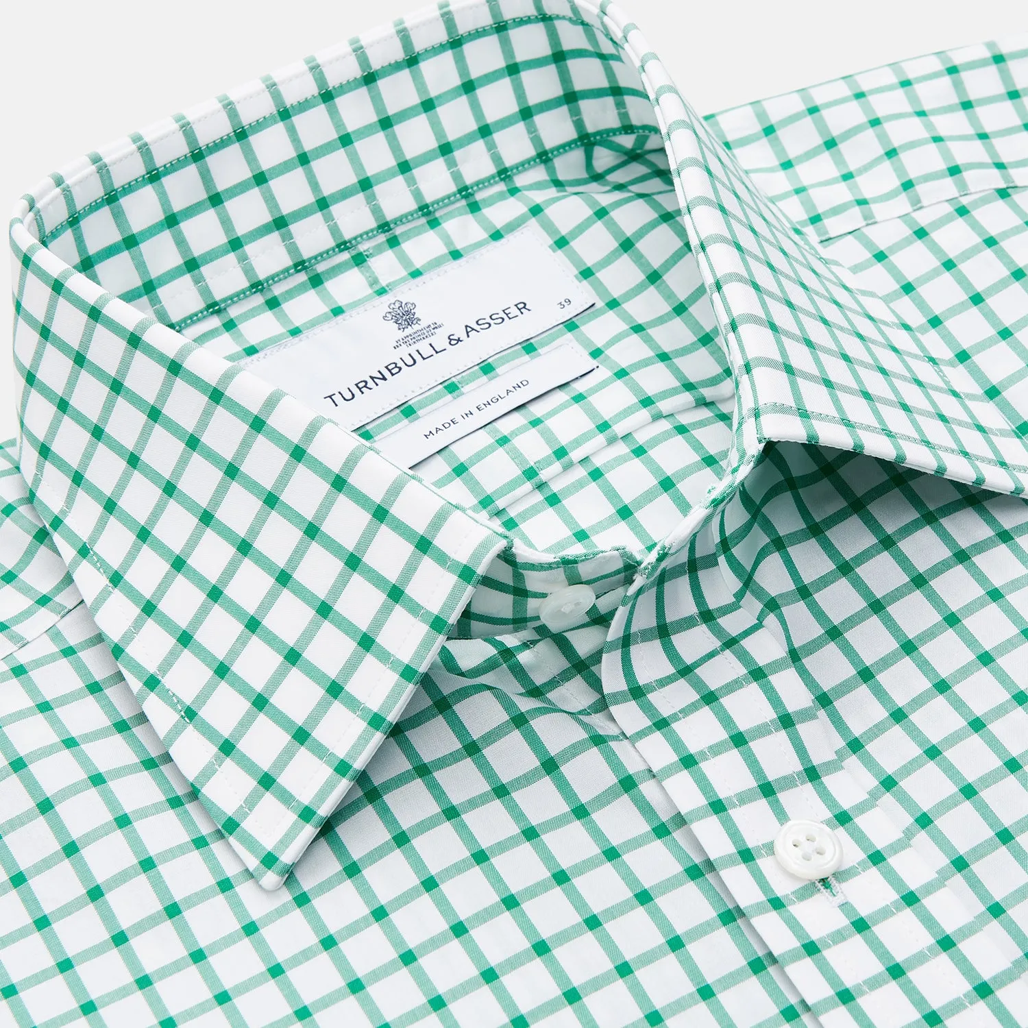 Green Check Cotton Regular Fit Mayfair Shirt