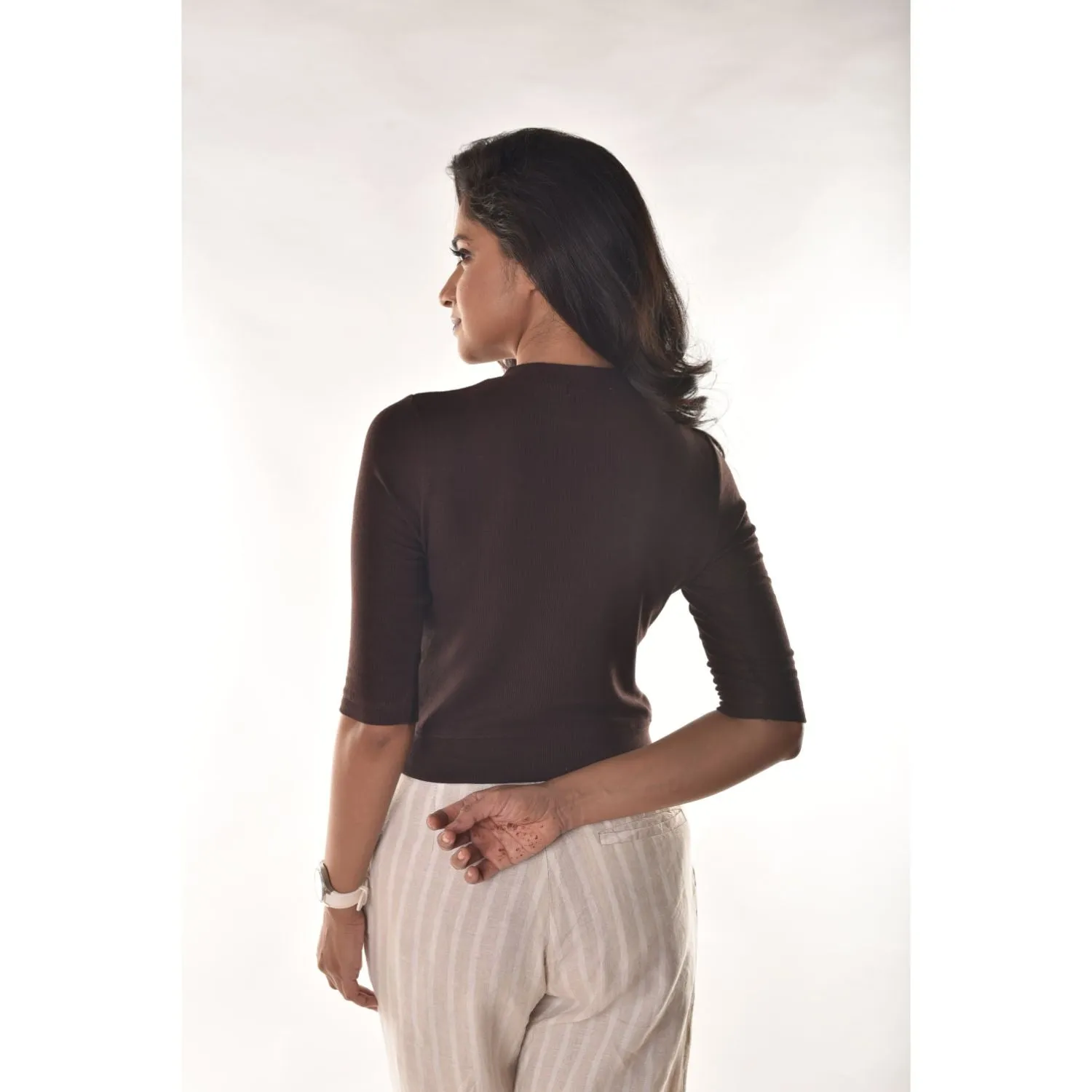 Hosiery Blouses - Elbow Sleeves - Plus Size