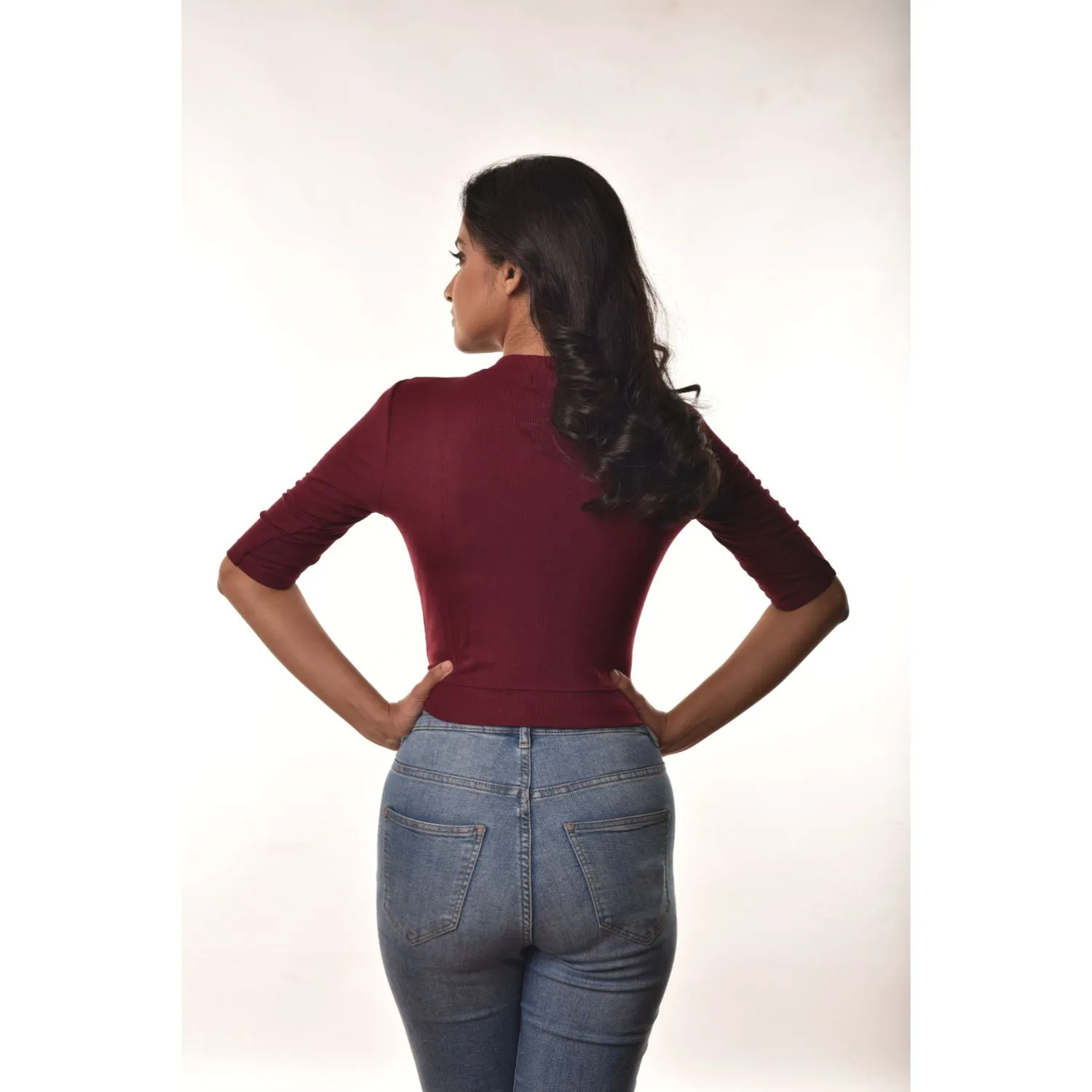 Hosiery Blouses - Elbow Sleeves - Plus Size