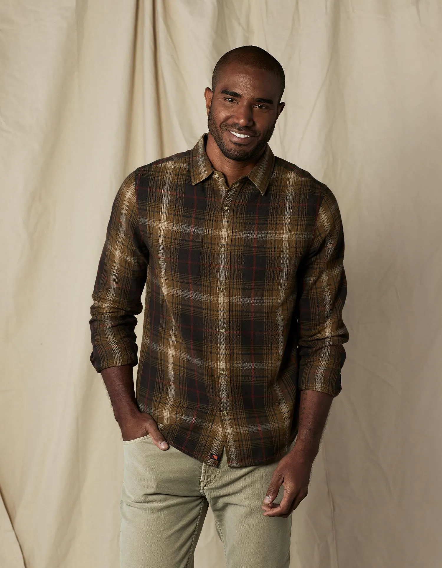 Jackson Lightweight Flannel in Brown Plaid