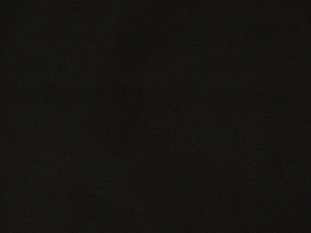 Jet Black Plain Georgette Fabric