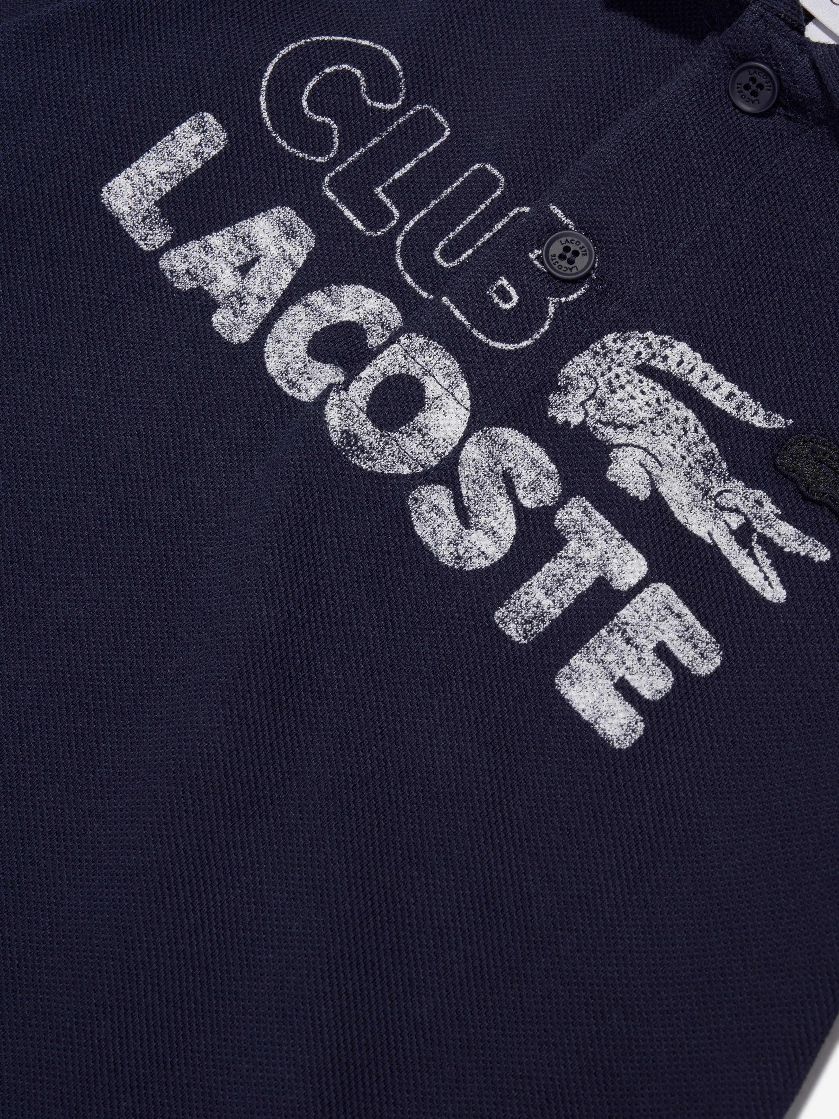 Lacoste Boys Logo Polo Shirt in Navy