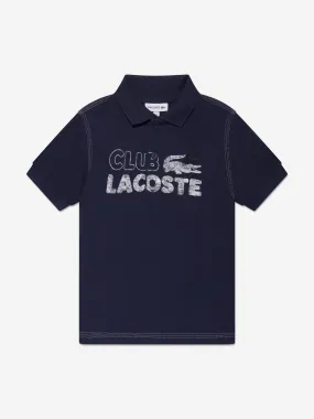 Lacoste Boys Logo Polo Shirt in Navy