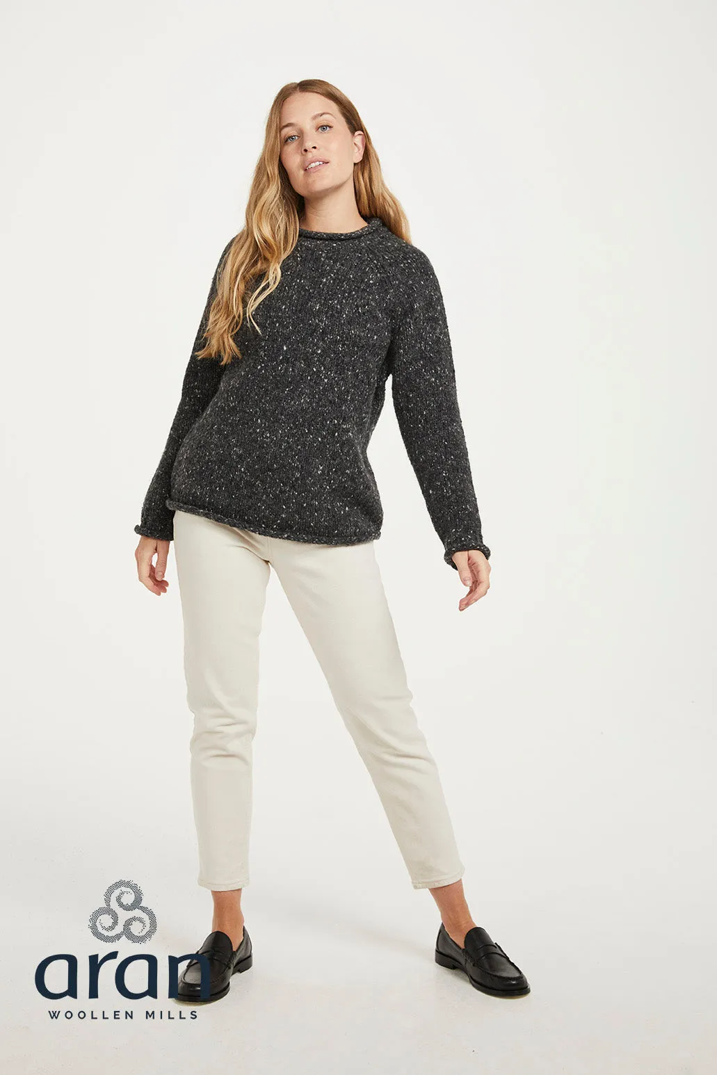 Ladies Rollneck Raglan Crew