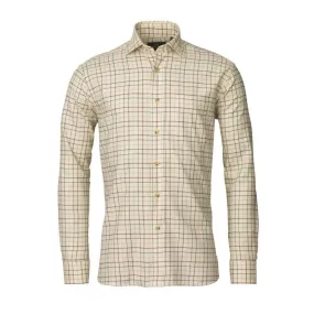 Laksen Robbie Mens Cotton Shirt - Sand/Forest/Grape