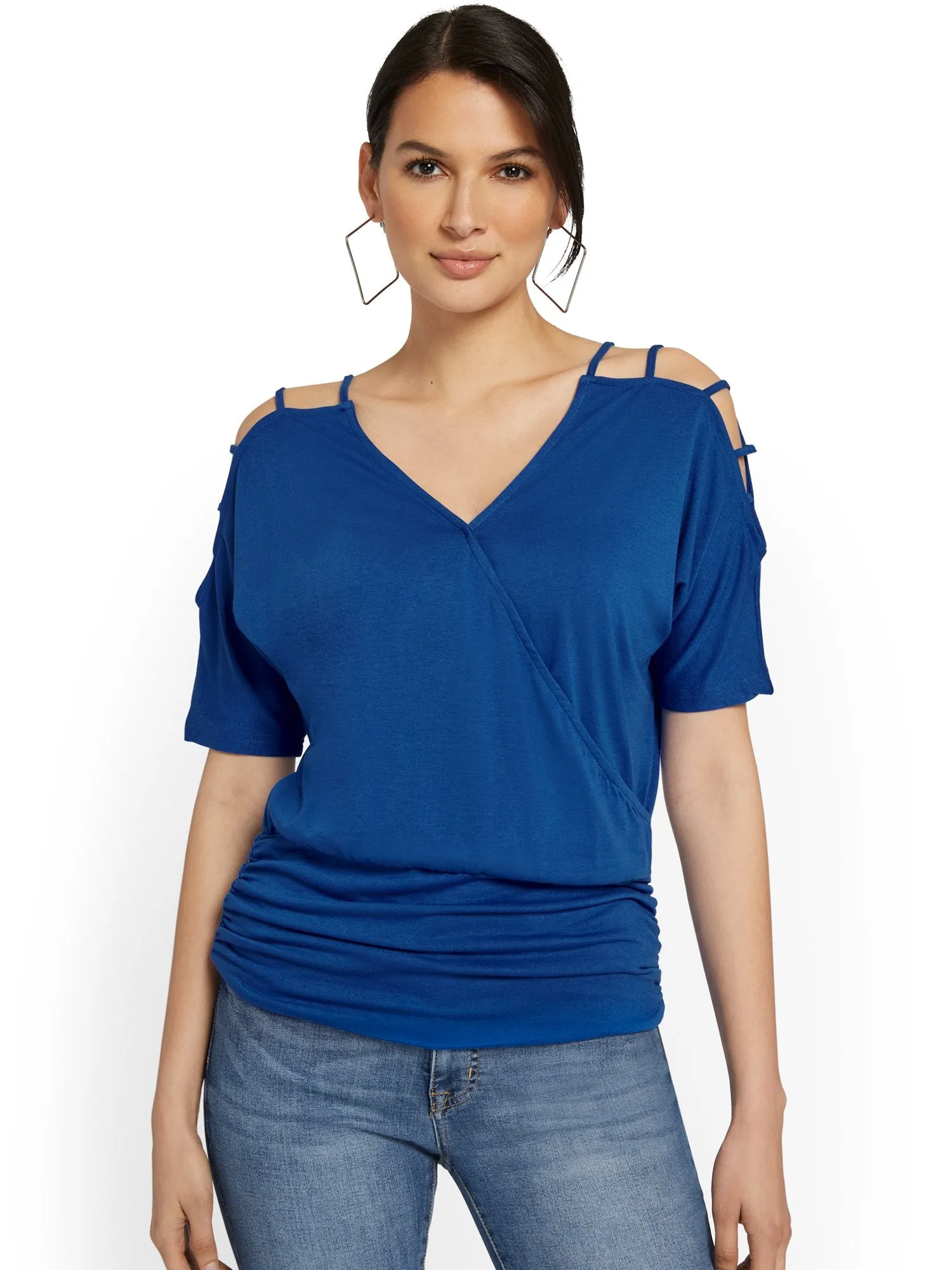 Lattice-Sleeve Banded Top