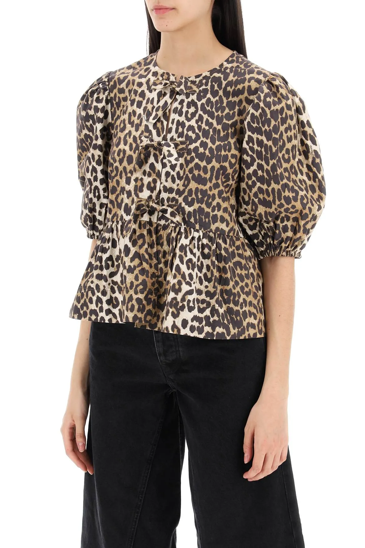 Leopard Print Peplum Top