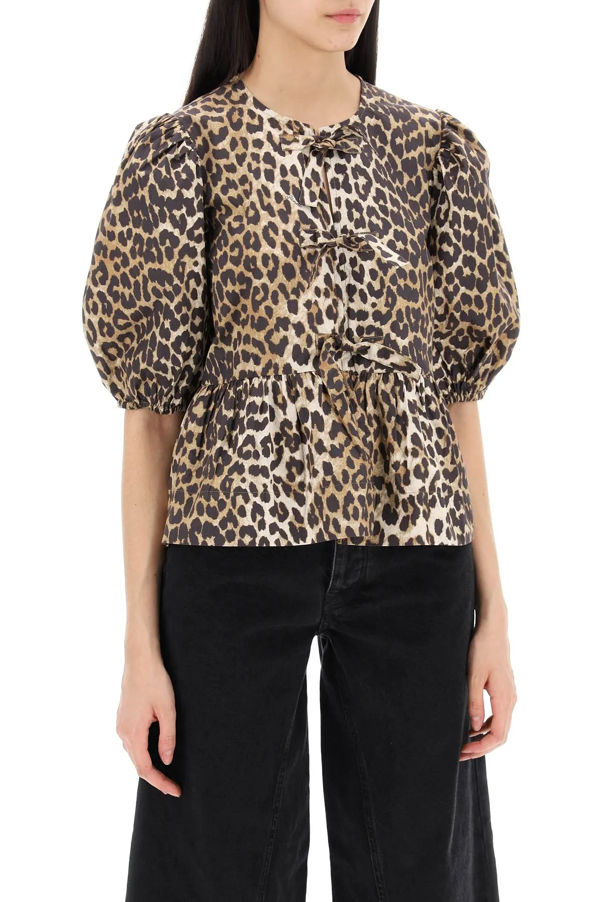 Leopard Print Peplum Top