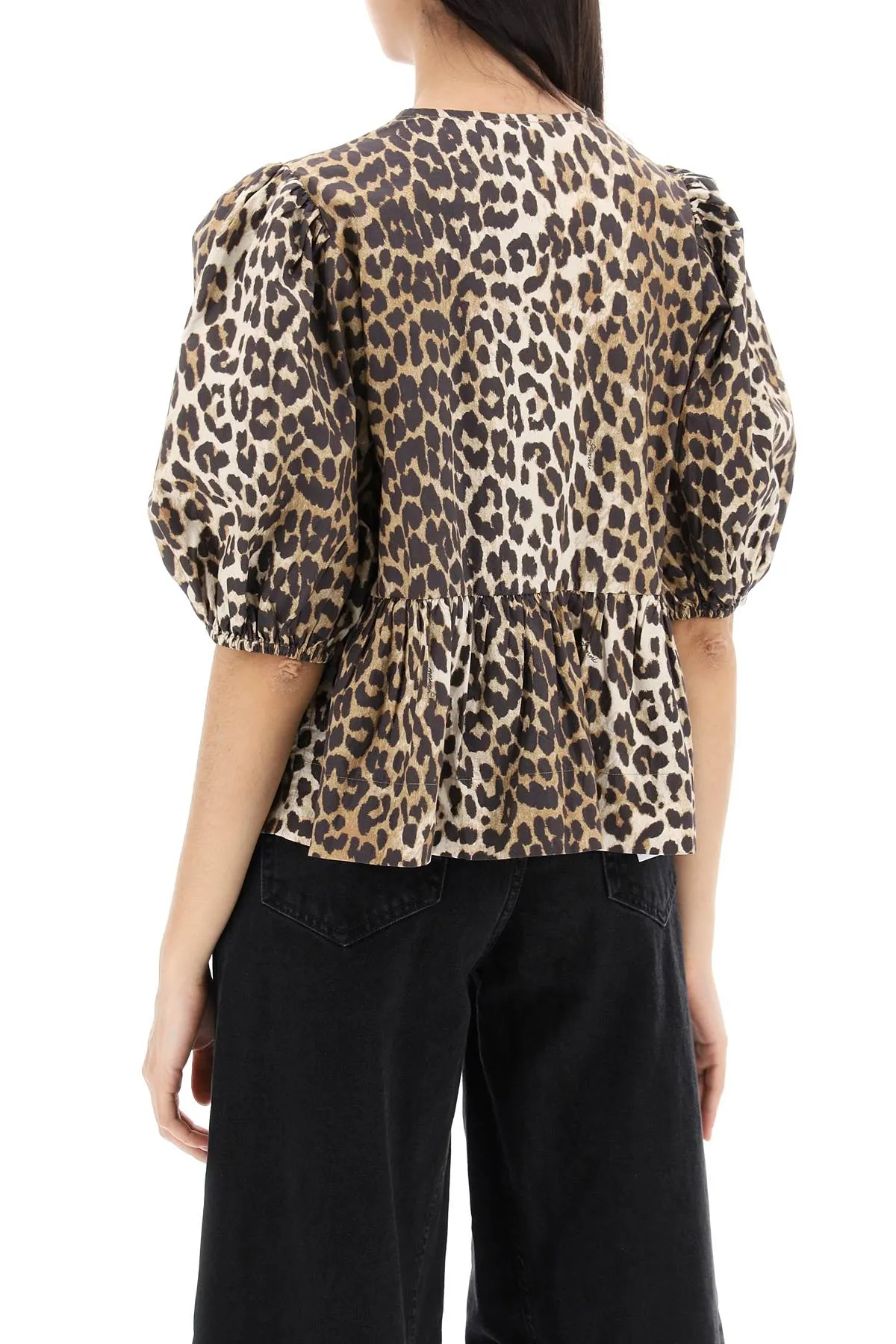 Leopard Print Peplum Top