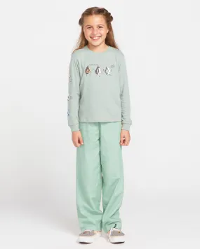 Little Girls Made From Stoke Long Sleeve Tee - Sea Spray