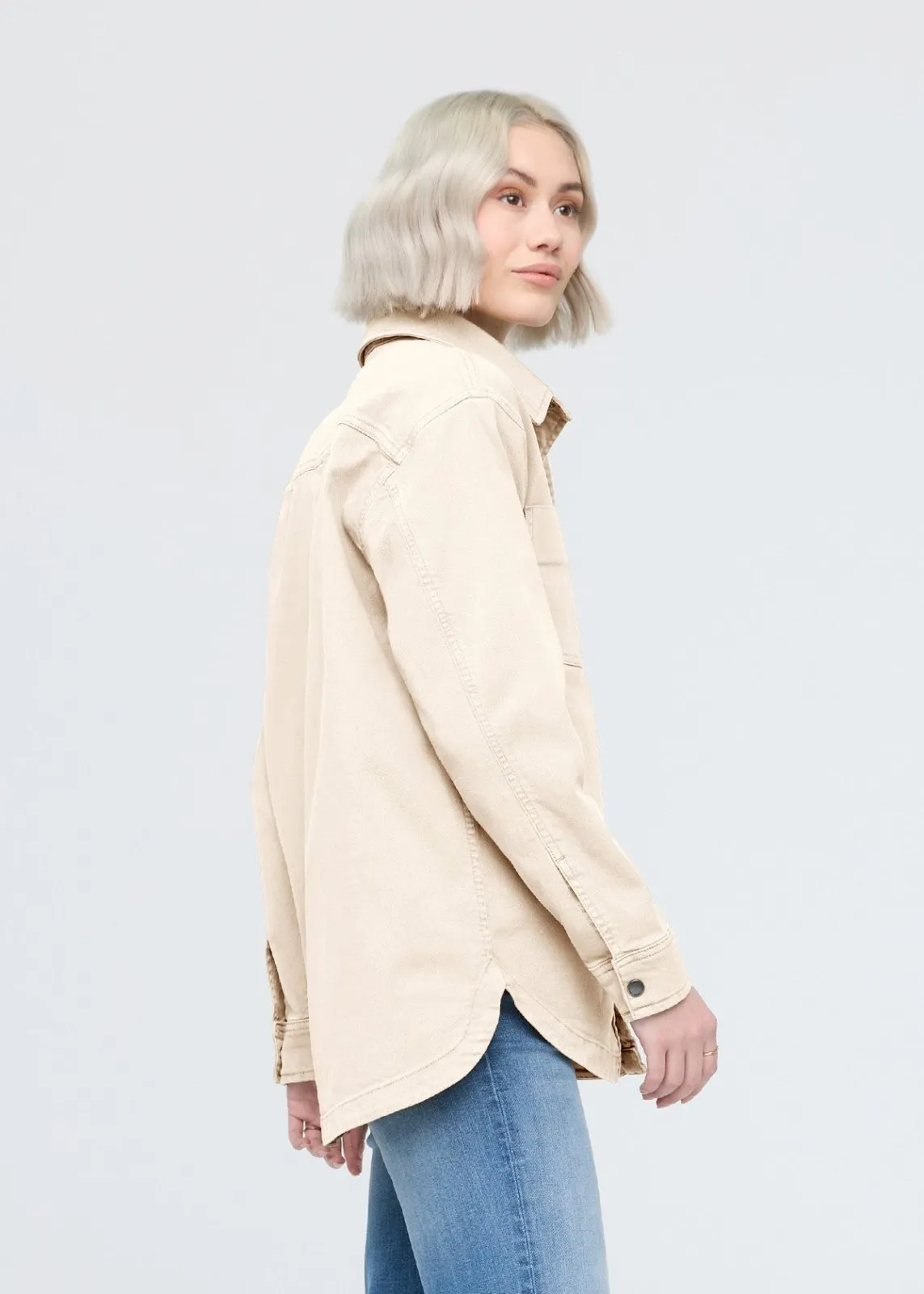 LuxTwill Overshirt -  Ecru