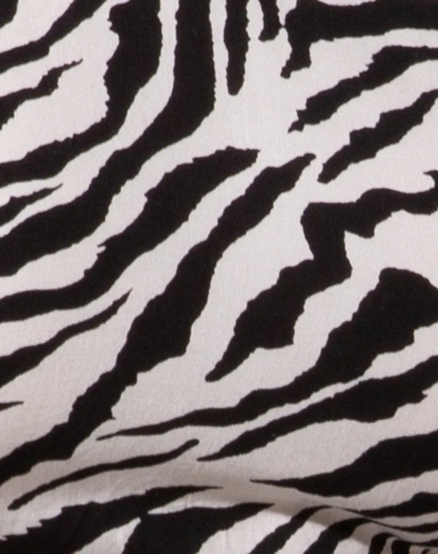 Maudy Crop Top in 90's Zebra