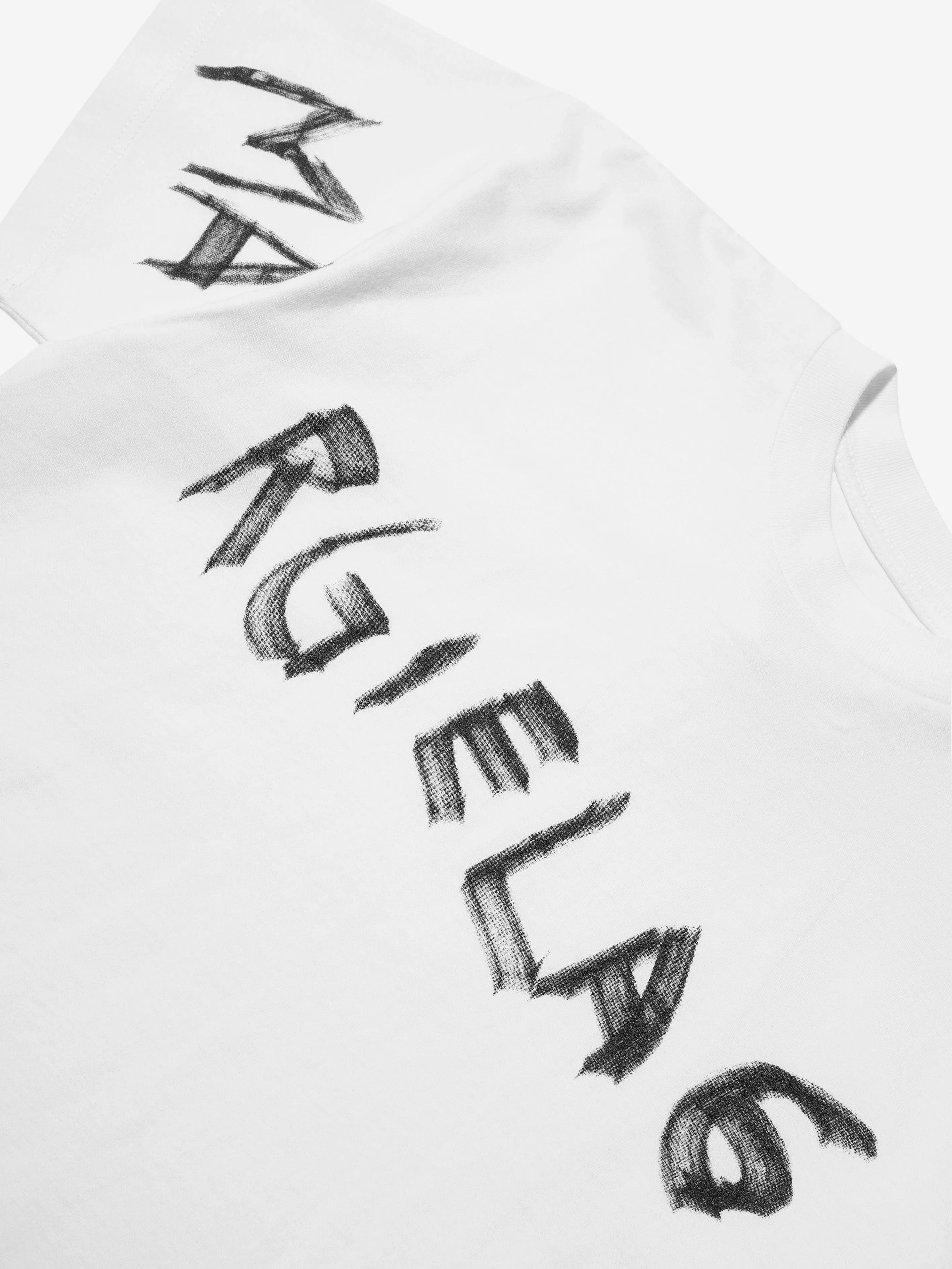 MM6 Maison Margiela Kids Cropped Logo T-Shirt In White