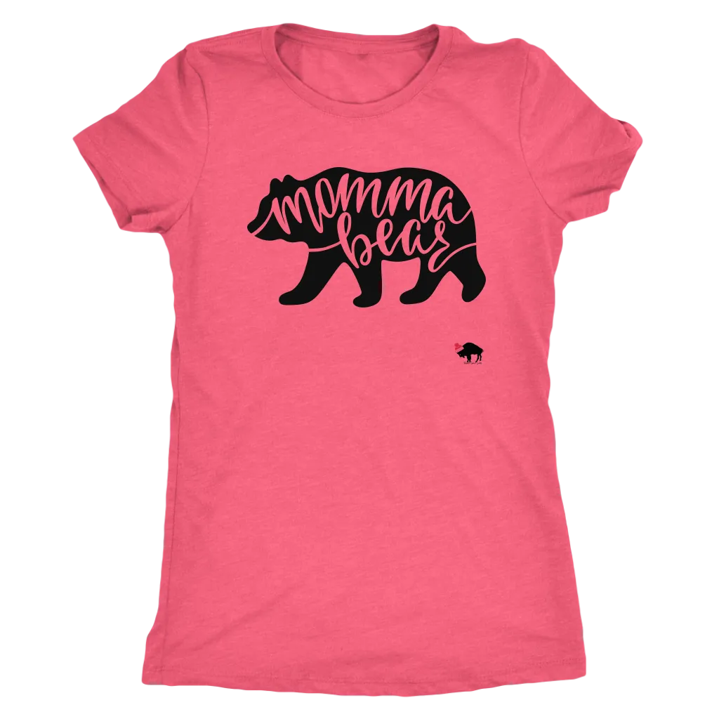 Momma Bear Womens Triblend T-shirt